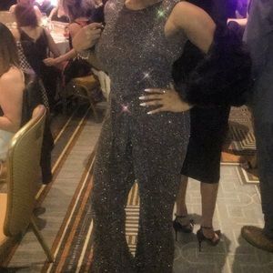 Sparkle jumpsuit - with belt tie